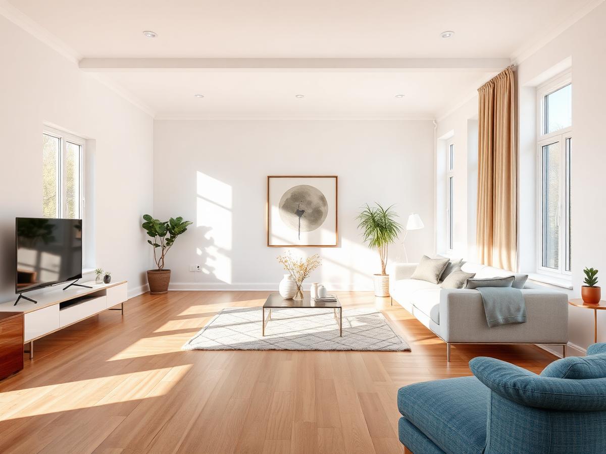 Salon rénové, lumineux et prêt à vivre