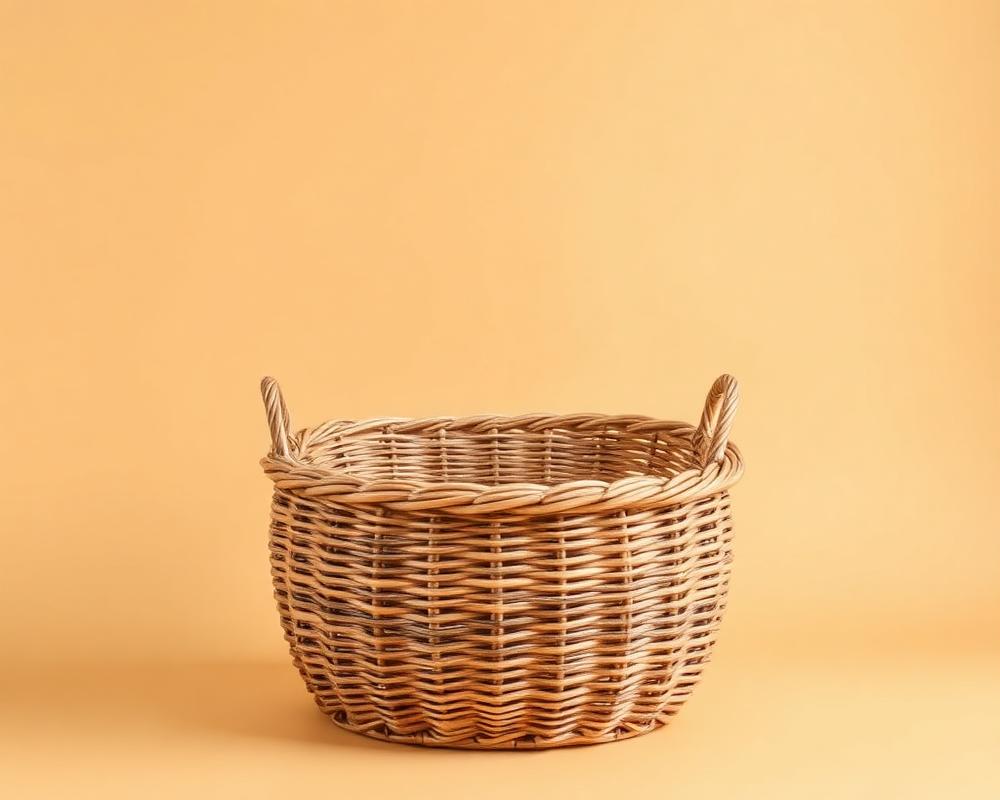 Panier en osier tressé