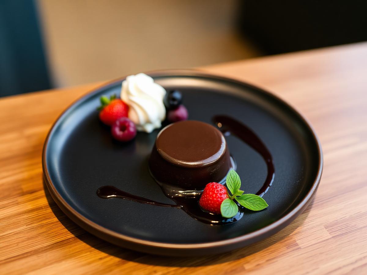 Entremets au chocolat noir